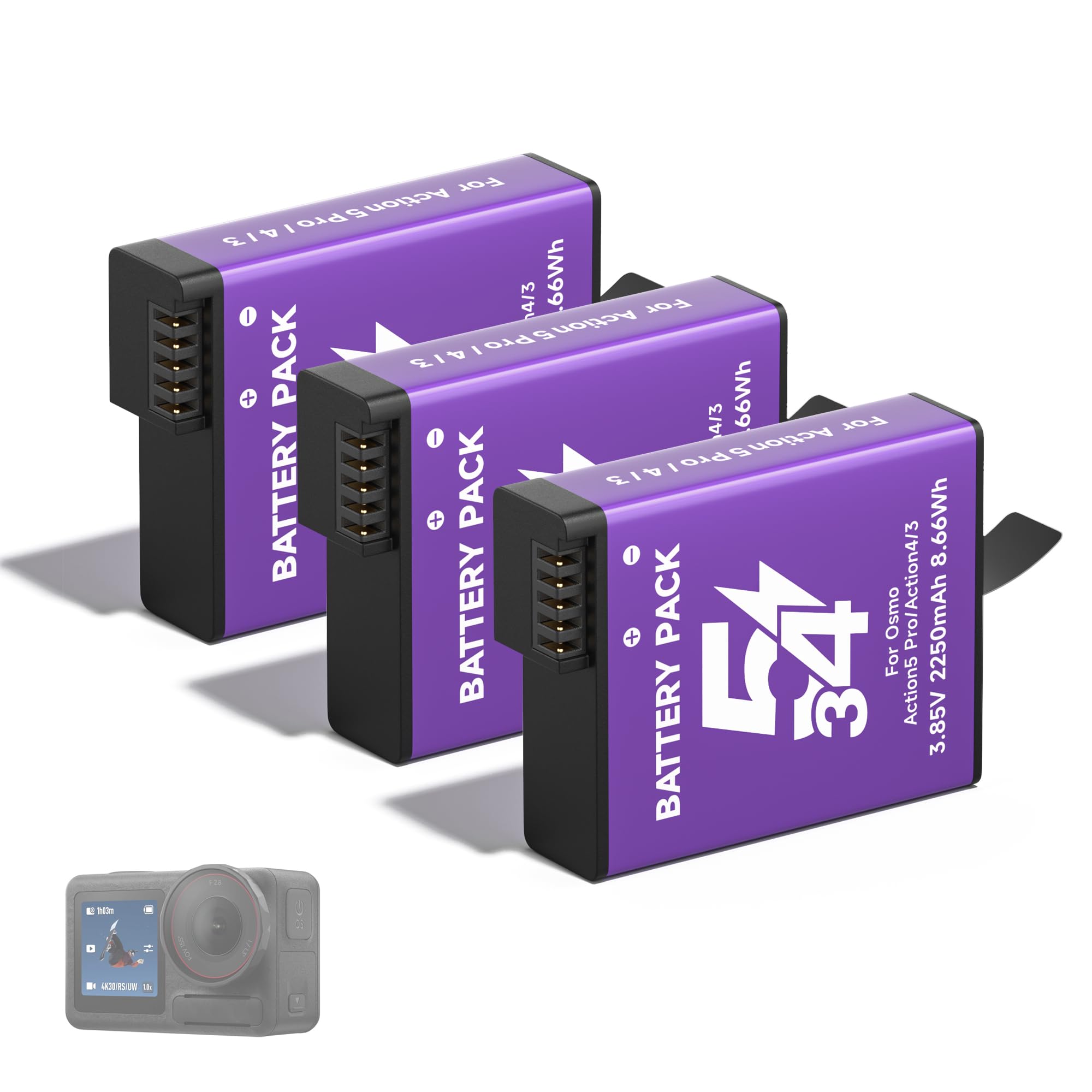 Amazon.com: Palowextra 3 Pack 2250mAh Extreme Long Lasting